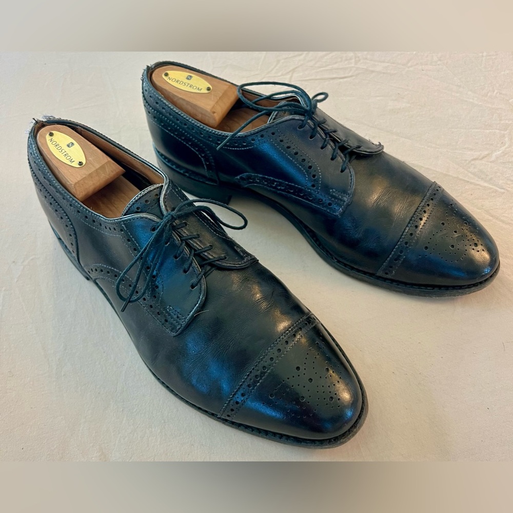 Allen Edmonds Black Sanford Cap Toe Oxford Men’s 10.5D